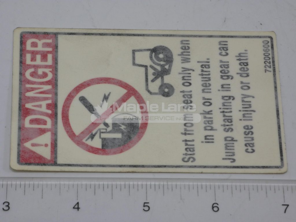 72200600 Danger Decal