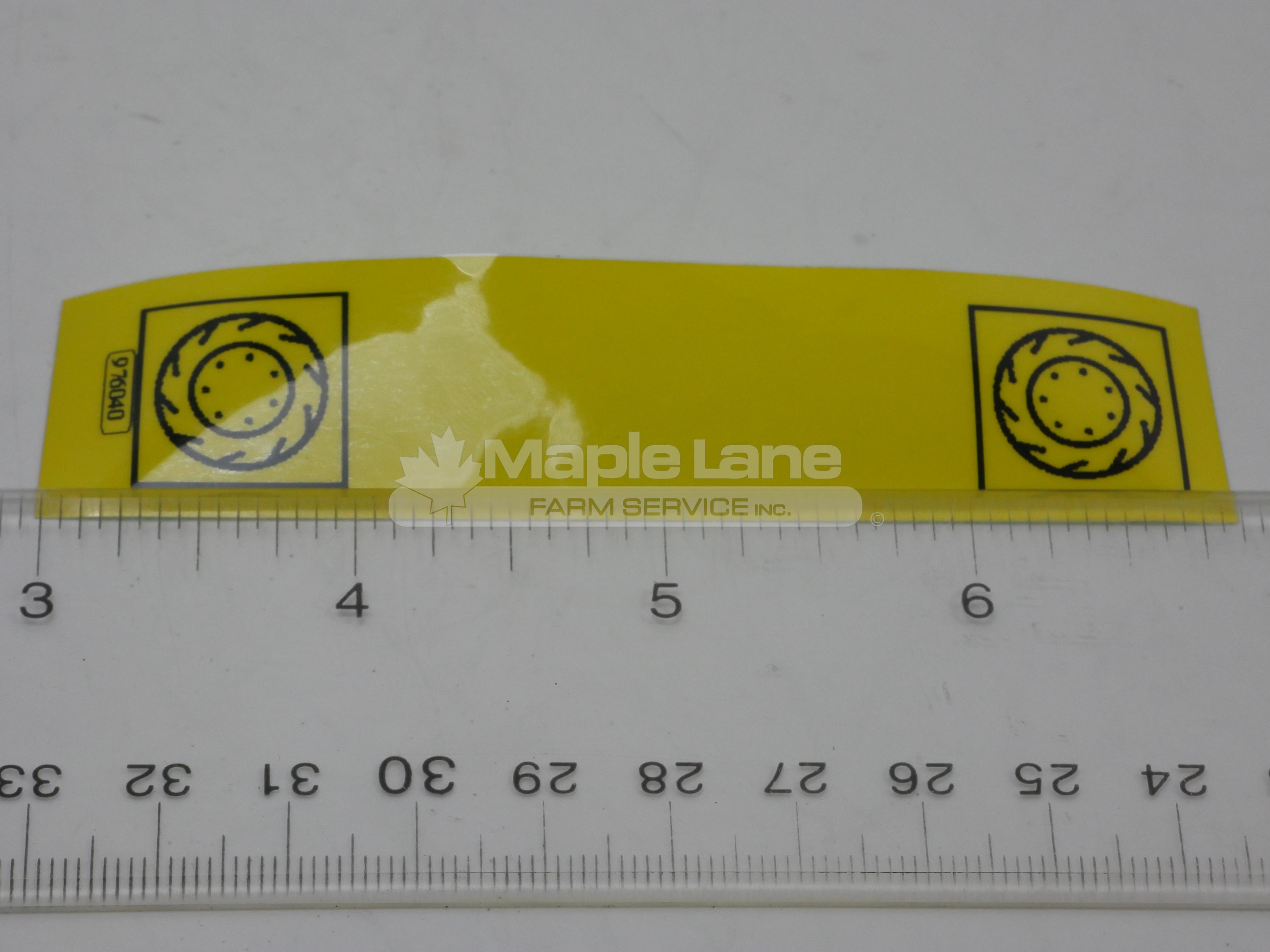 976040 Speed Transducer Decal