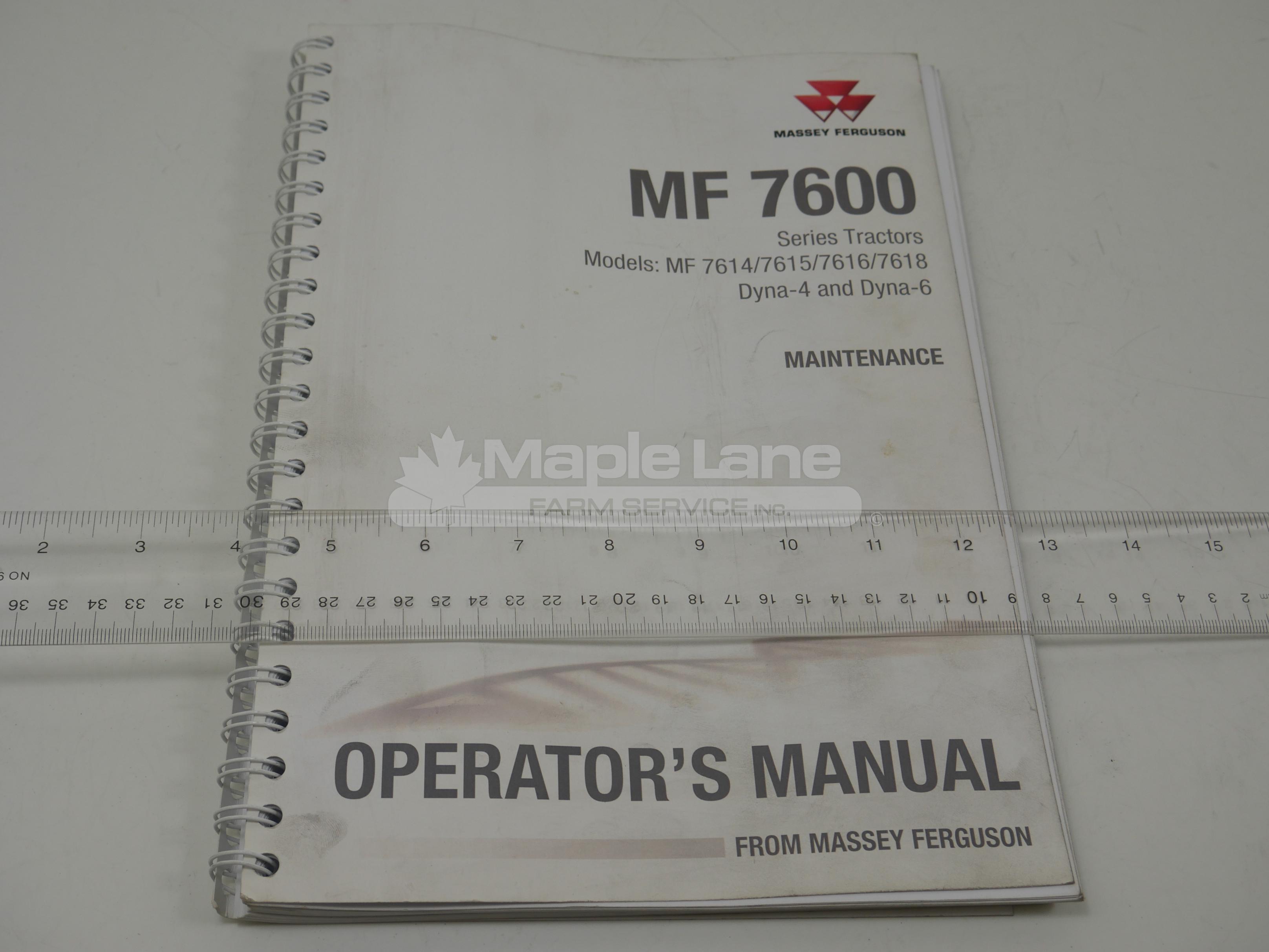 4373394M2 MF 7600 Operator Manual