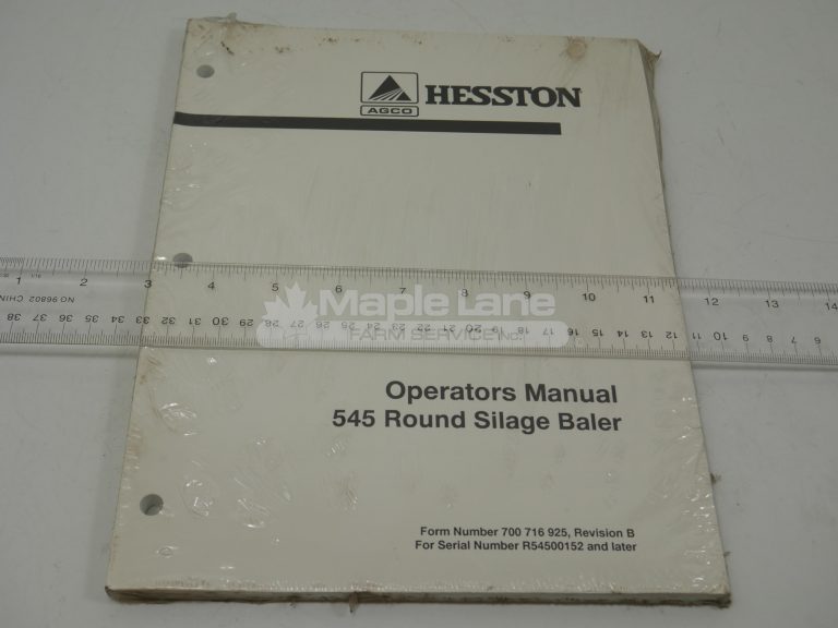 700716925B Operator's Manual