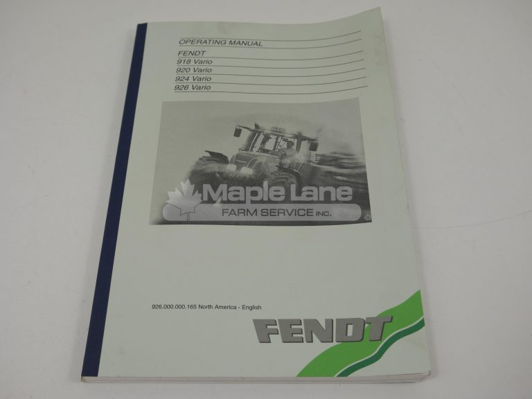 72427086 Fendt 900 Operator Manual