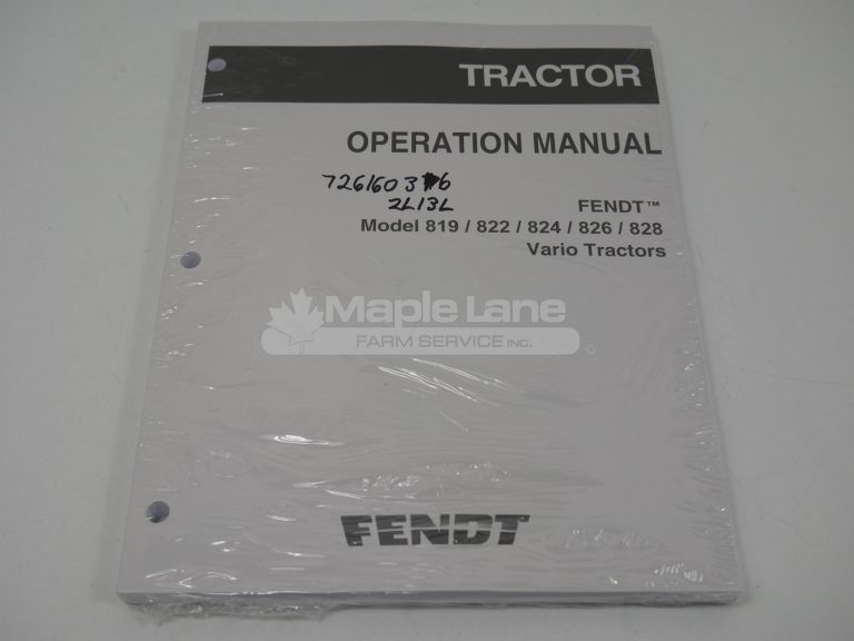 72616036 Fendt 800 Owner's Manual