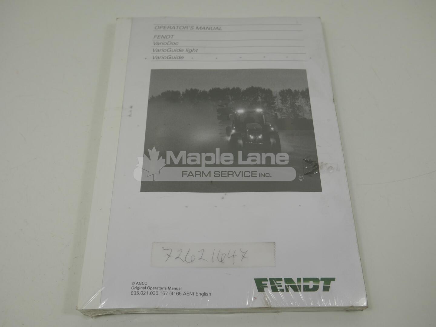 72621647 Vario Operator Manual