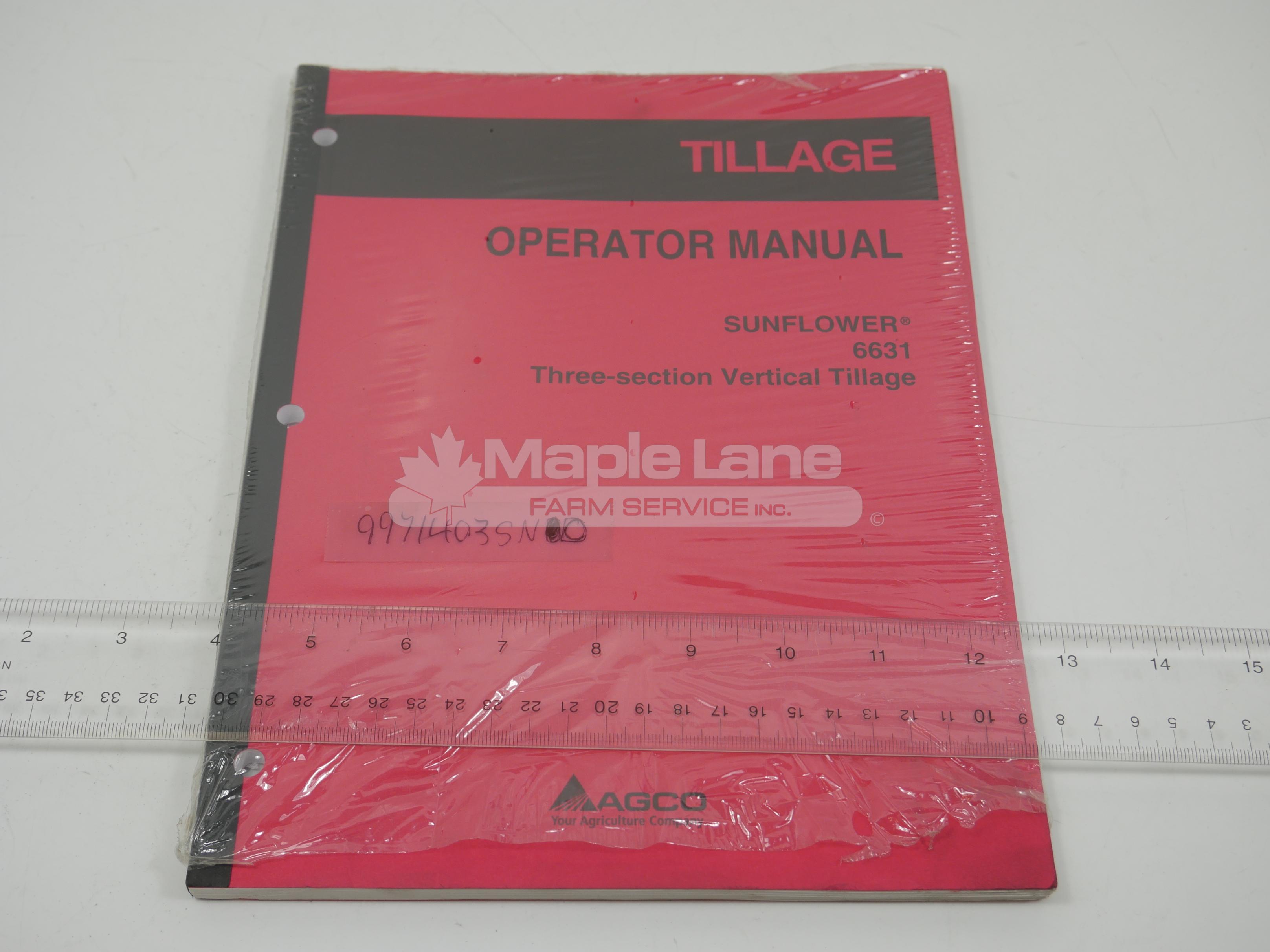 9971403SND Operator Manual 6631