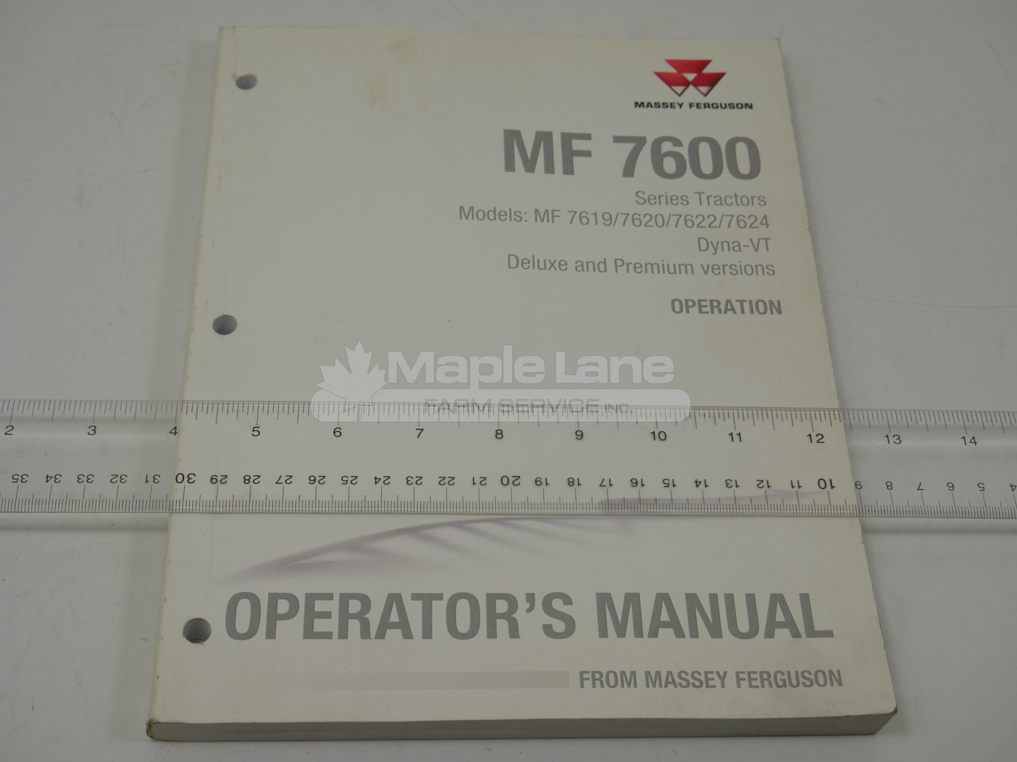 ACT000033 MF 7600 Operator Manual