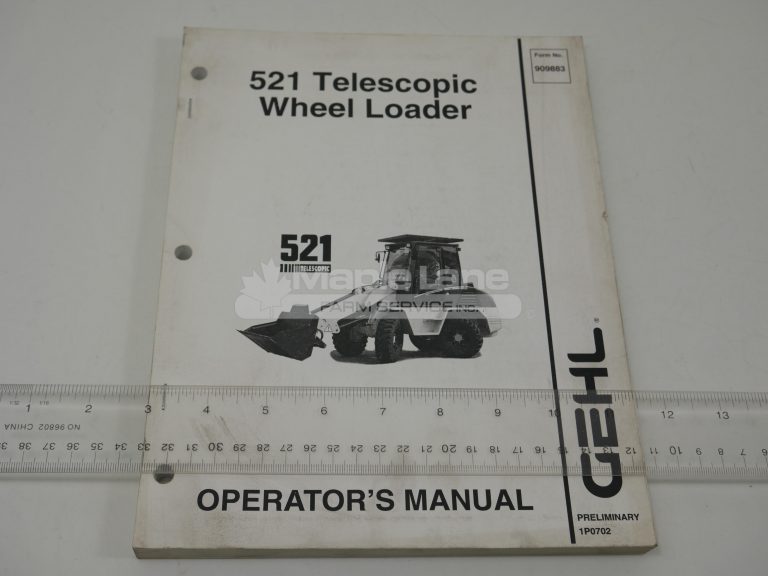 909883 Operator Manual