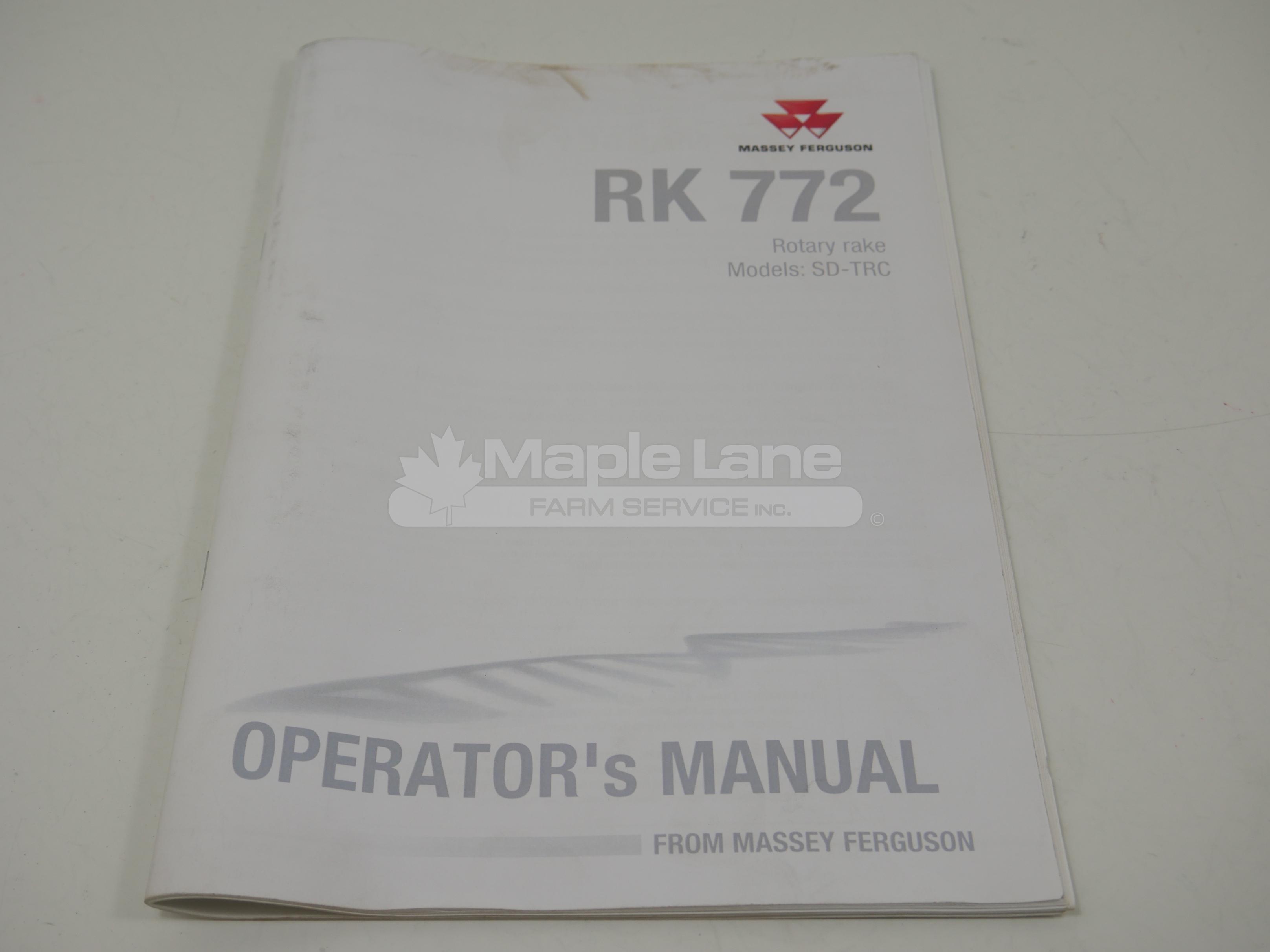 72624782 RK 772 Operator Manual