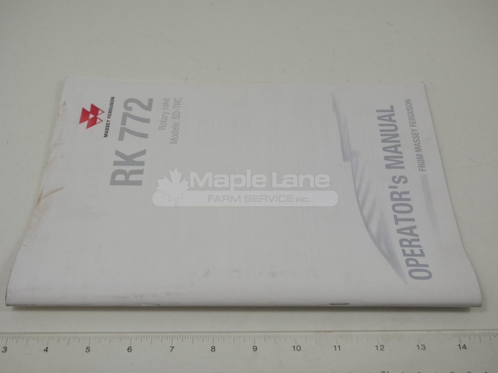 72624782 RK 772 Operator Manual