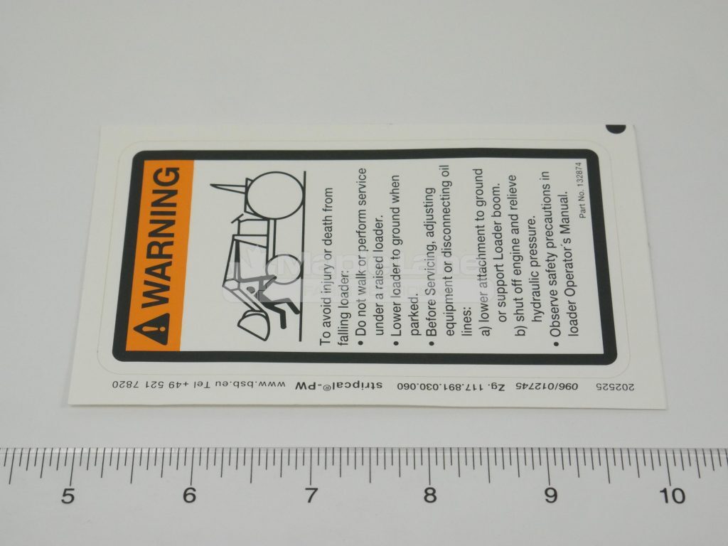 72423019 Warning Decal