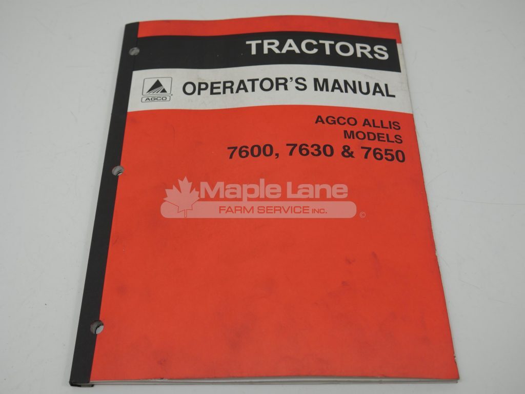 72200447 7600/7630 Operator Manual