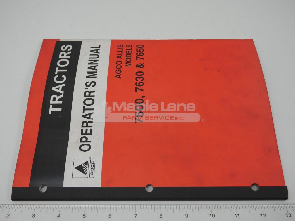 72200447 7600/7630 Operator Manual