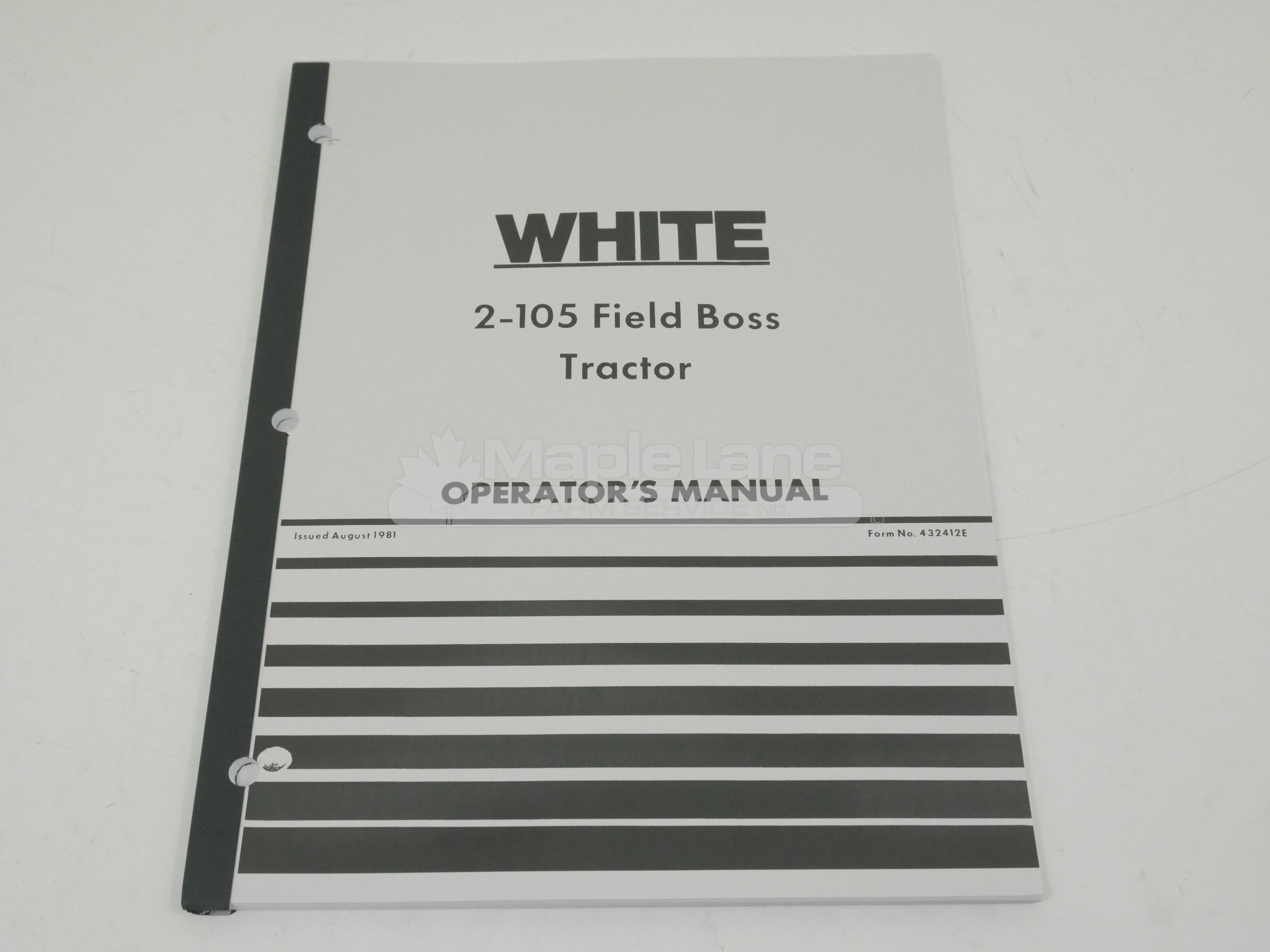 432412E White 2-105 Operator Manual