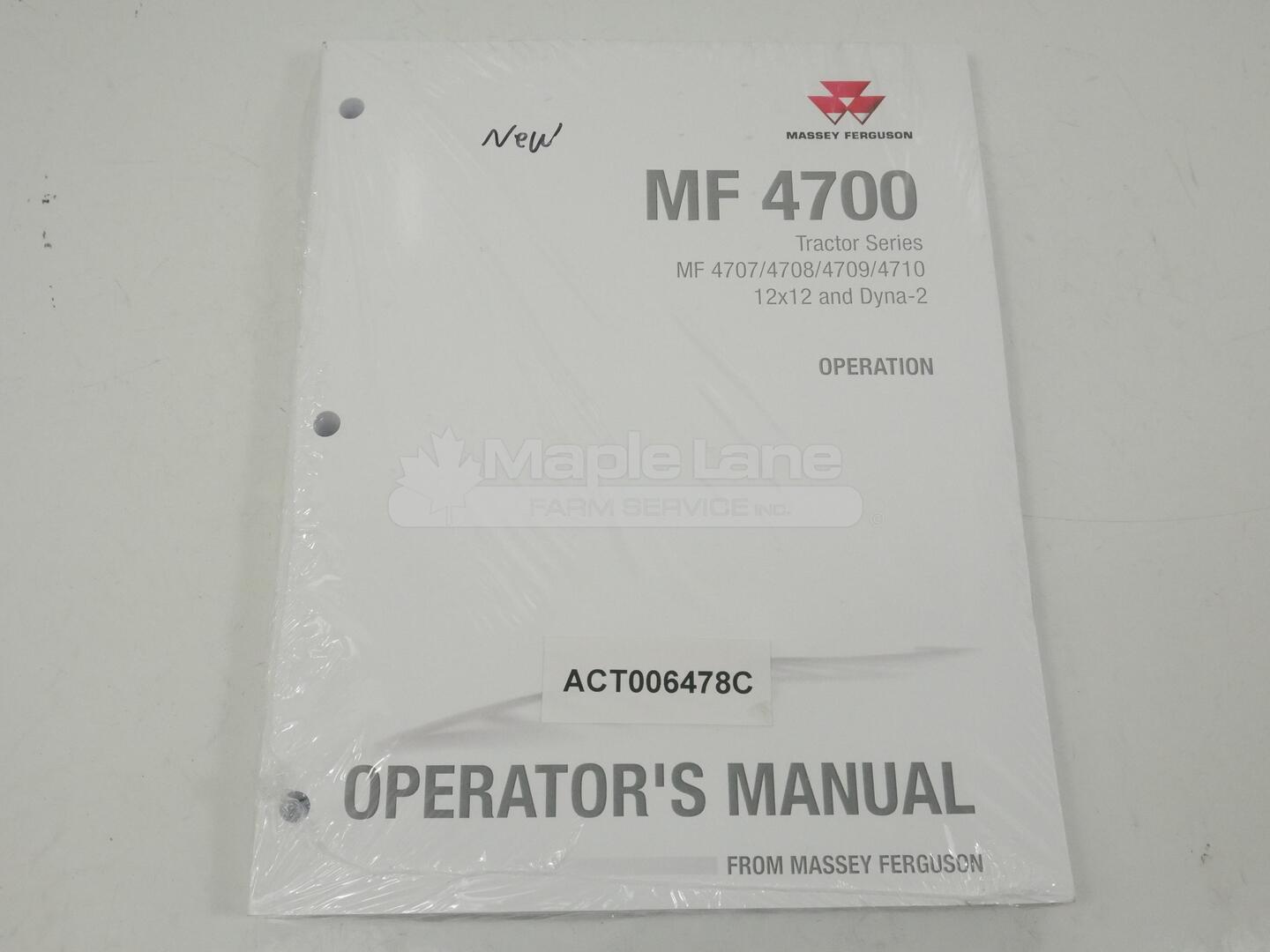 ACT006478C MF 4700 Op. Manual