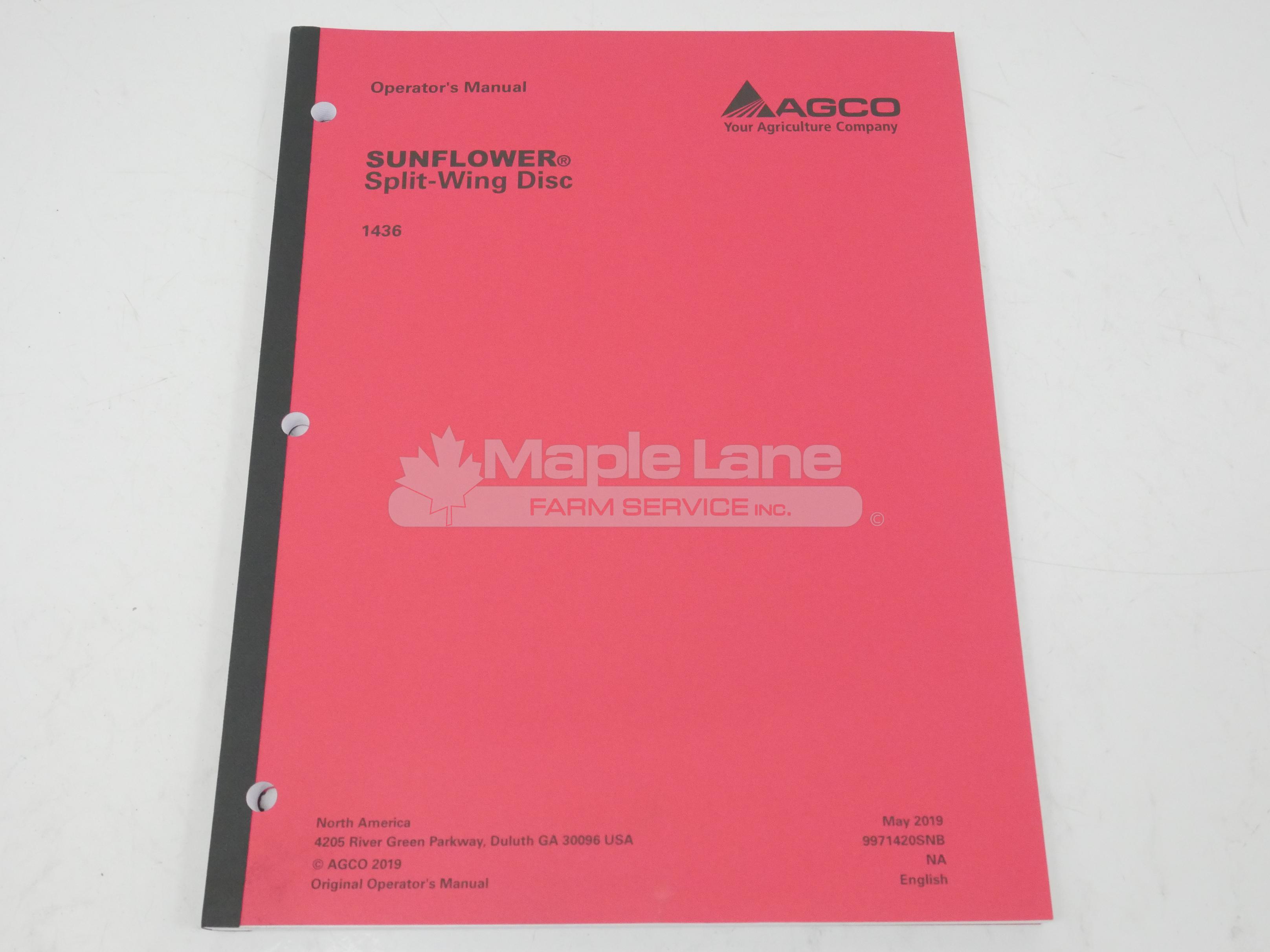 9971420SNB 1436 Operator Manual