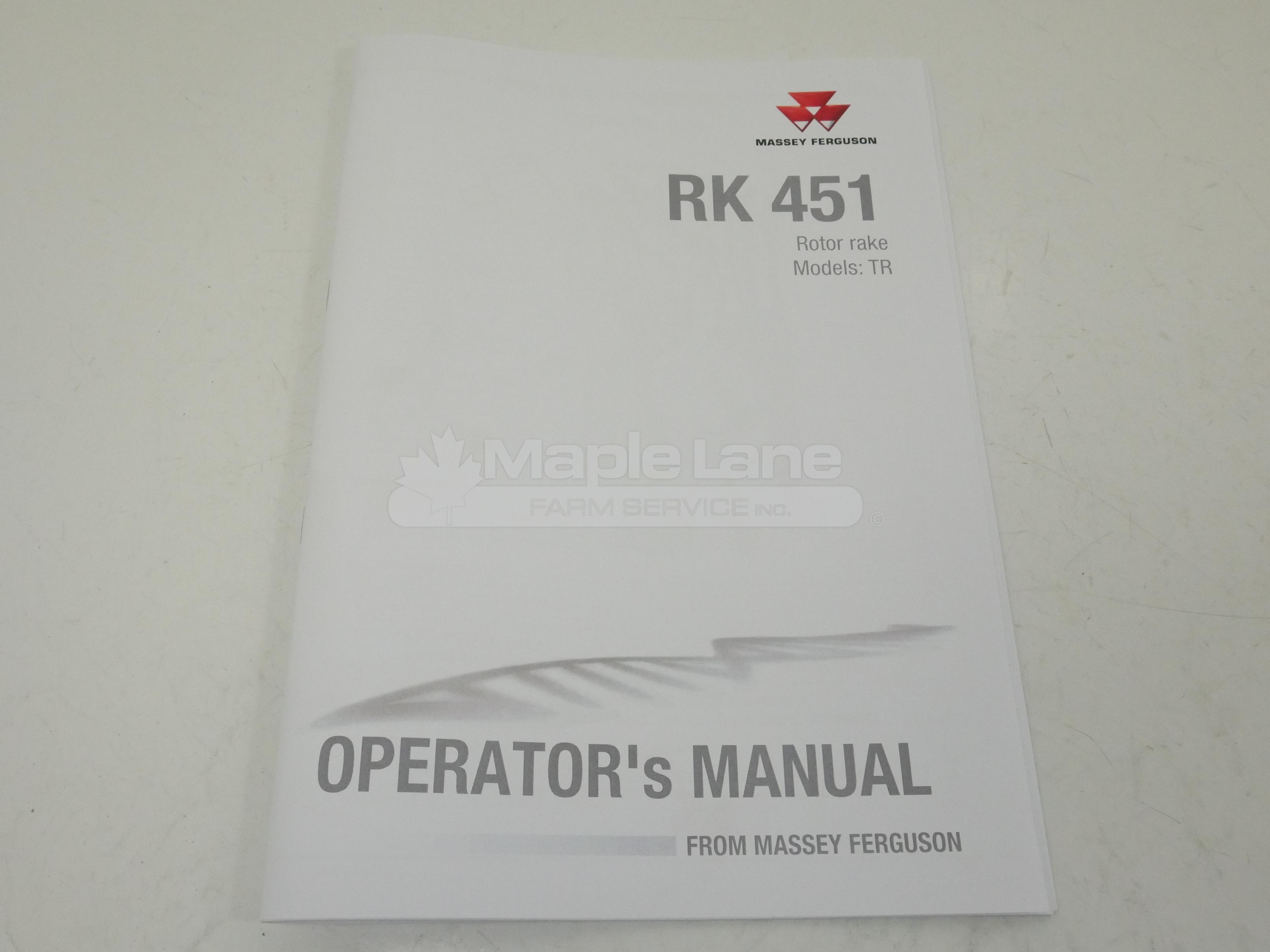 72623951 RK 451 Operator Manual