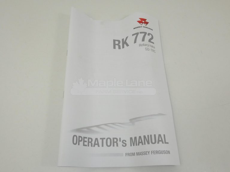 FEL167136 RK 772 Operator Manual