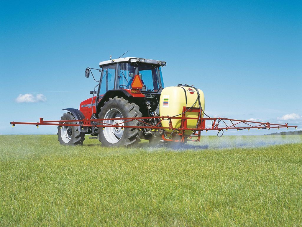 Hardi Sprayer mounted on a Massey Ferguson