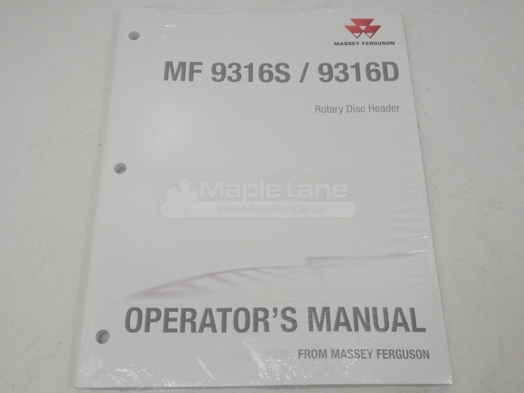 700750336E Massey 9316 Manual