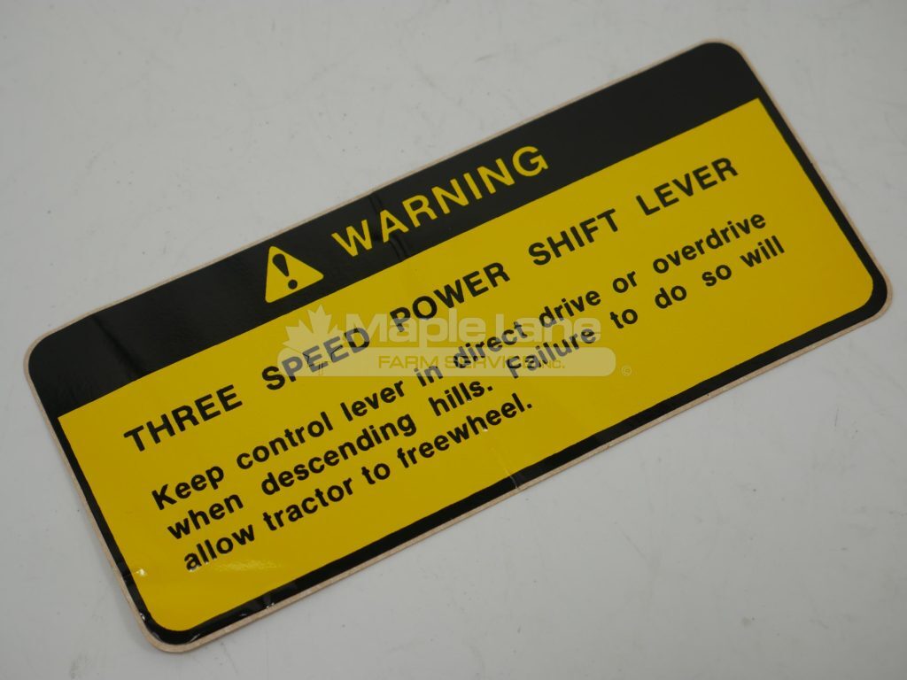 72163159 Warning Decal