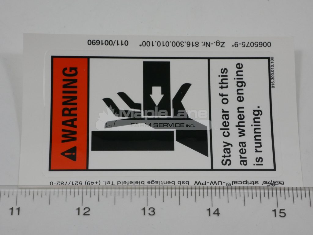 72314594 Axle Pinch Decal