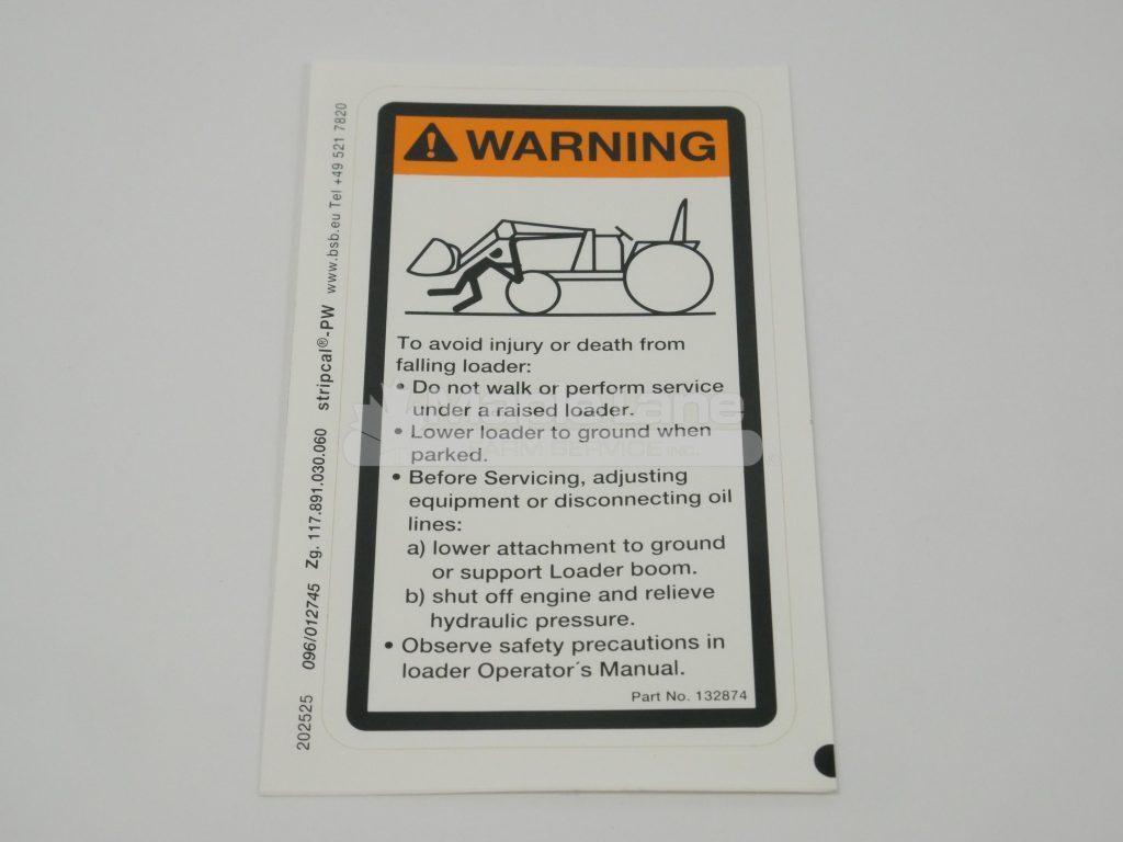 72423019 Warning Decal
