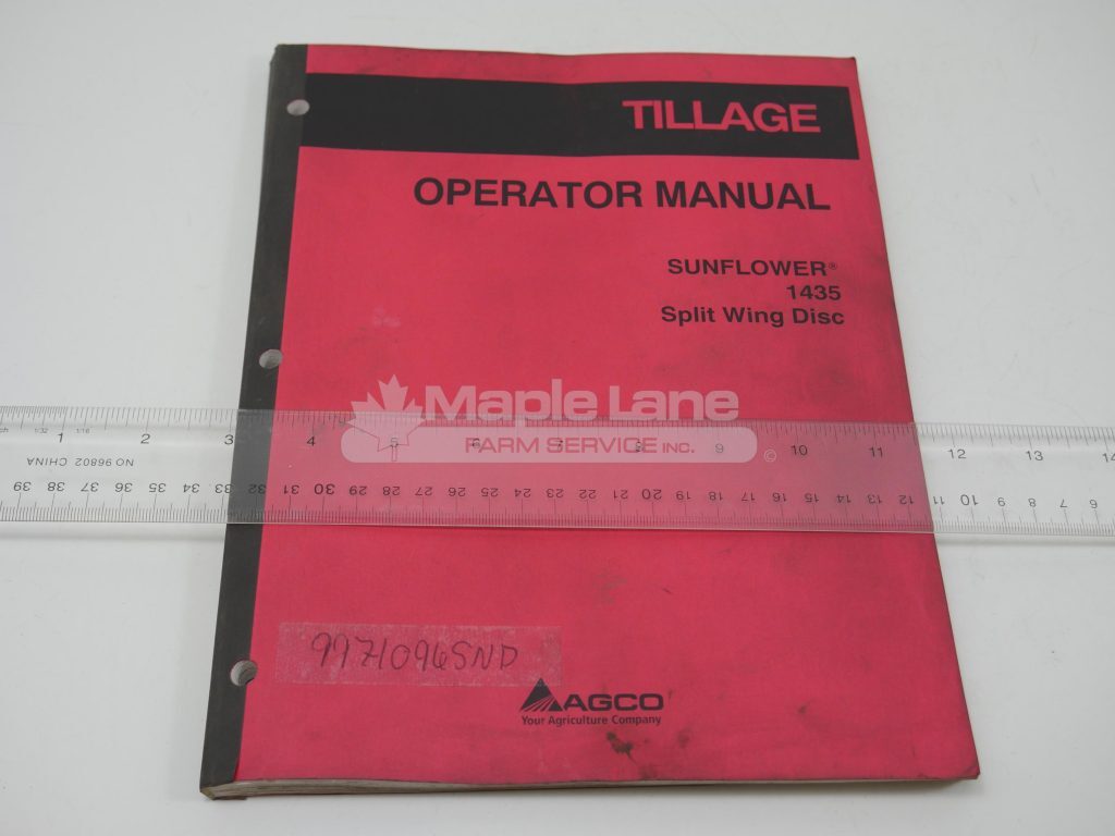 9971096SND Sunflower 1435SW Manual