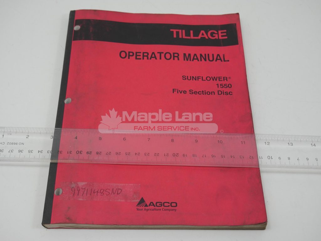 9971148SND Sunflower 1550 Manual