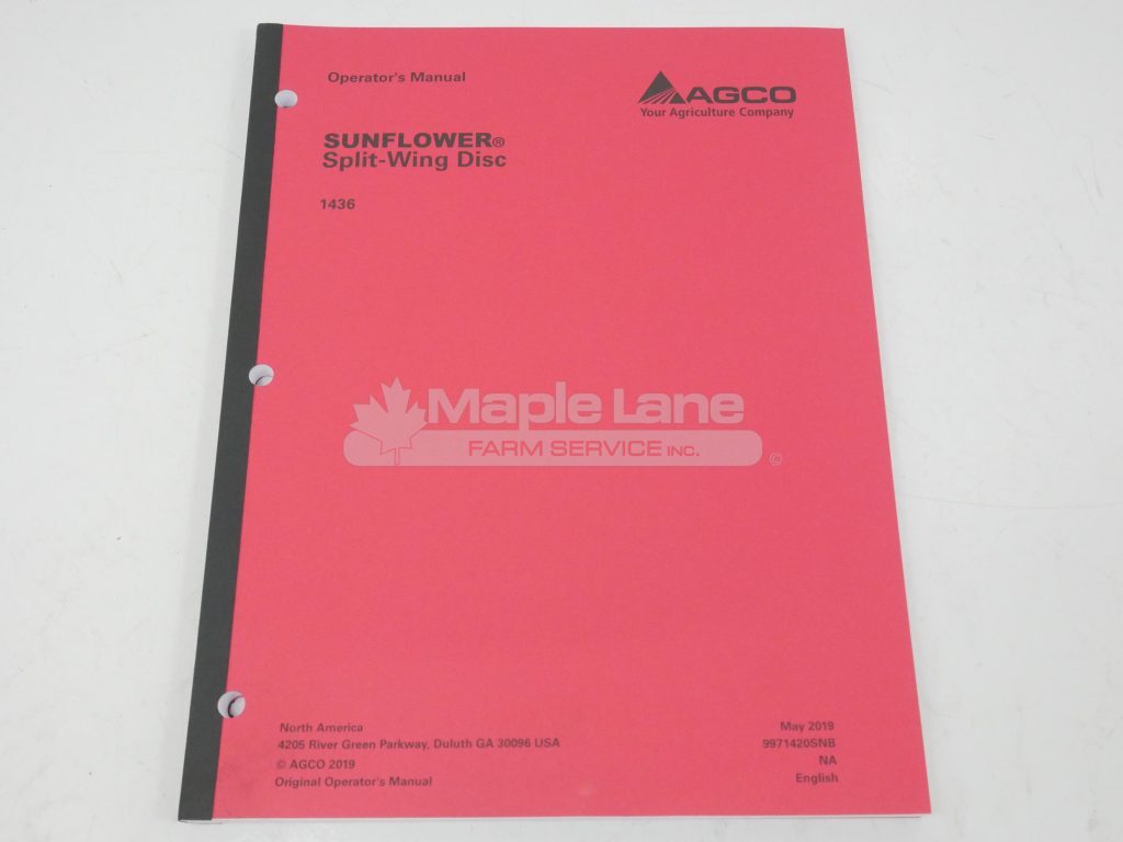 9971420SNB 1436 Operator Manual