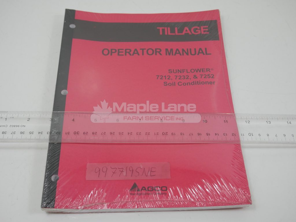 997719SNE Sunflower 7200 Manual