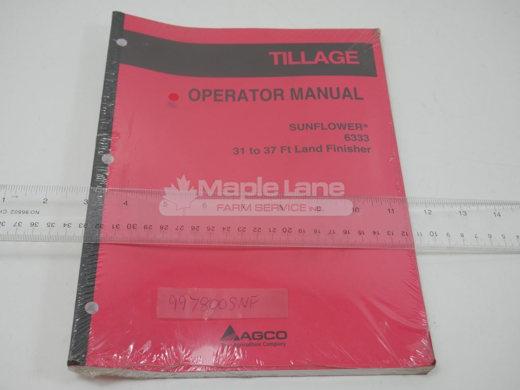 997800SNF Sunflower 6333 Manual