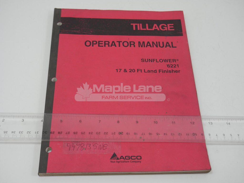 997813SNE Sunflower 6221 Manual