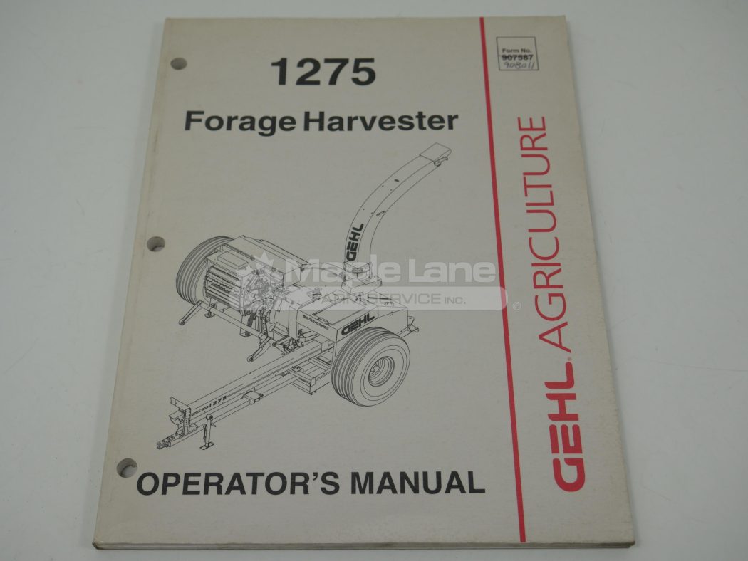 908011 1275 Operator Manual