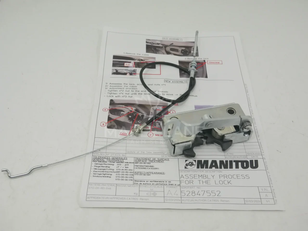52841954 Cable&latch Kit