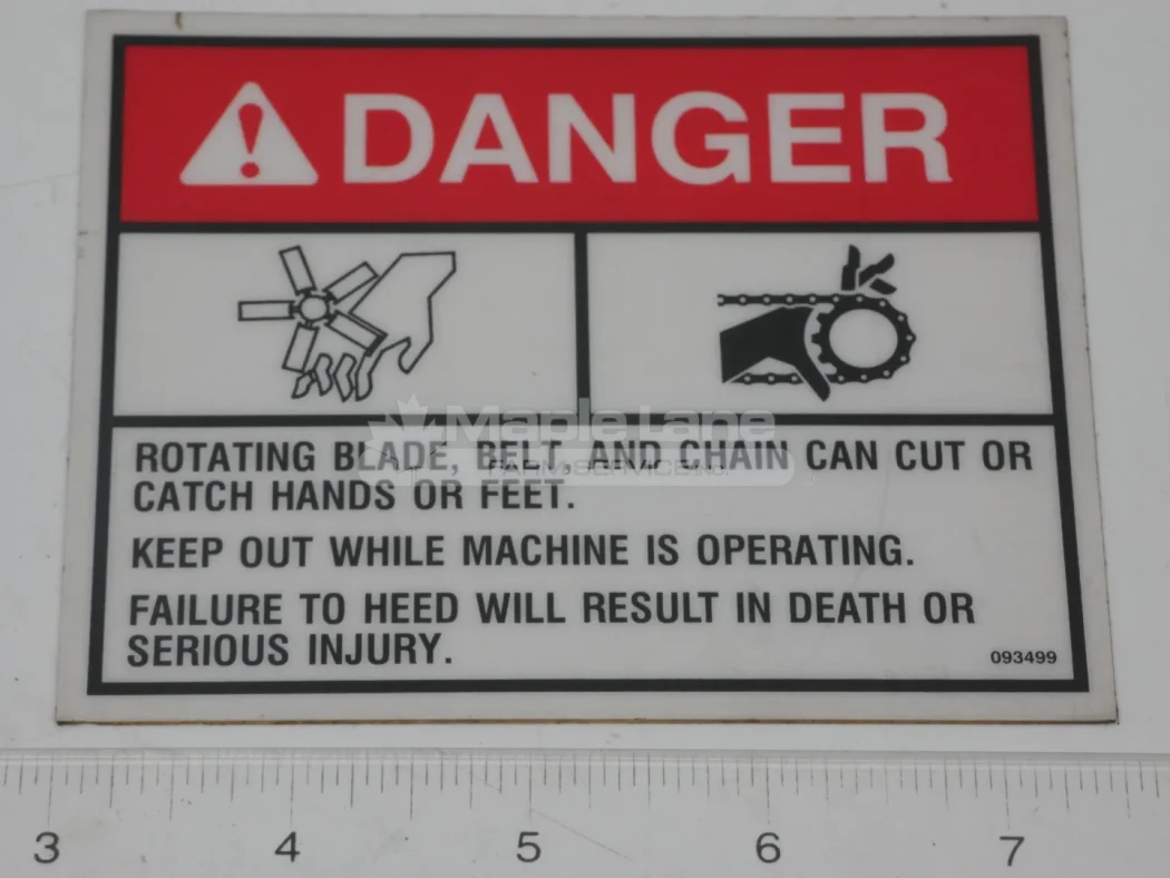 093499 Danger Decal