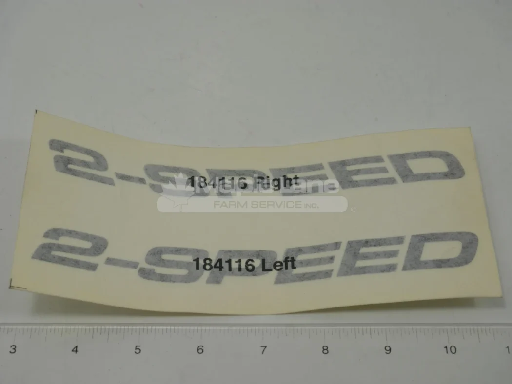 184116 2-Speed Decal