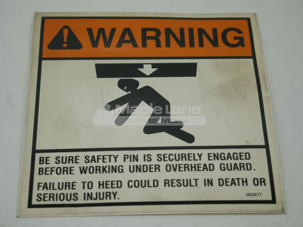 093477 Warning Decal