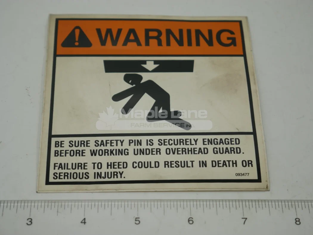 093477 Warning Decal