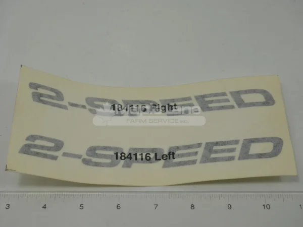 N184116 2-Speed Decal
