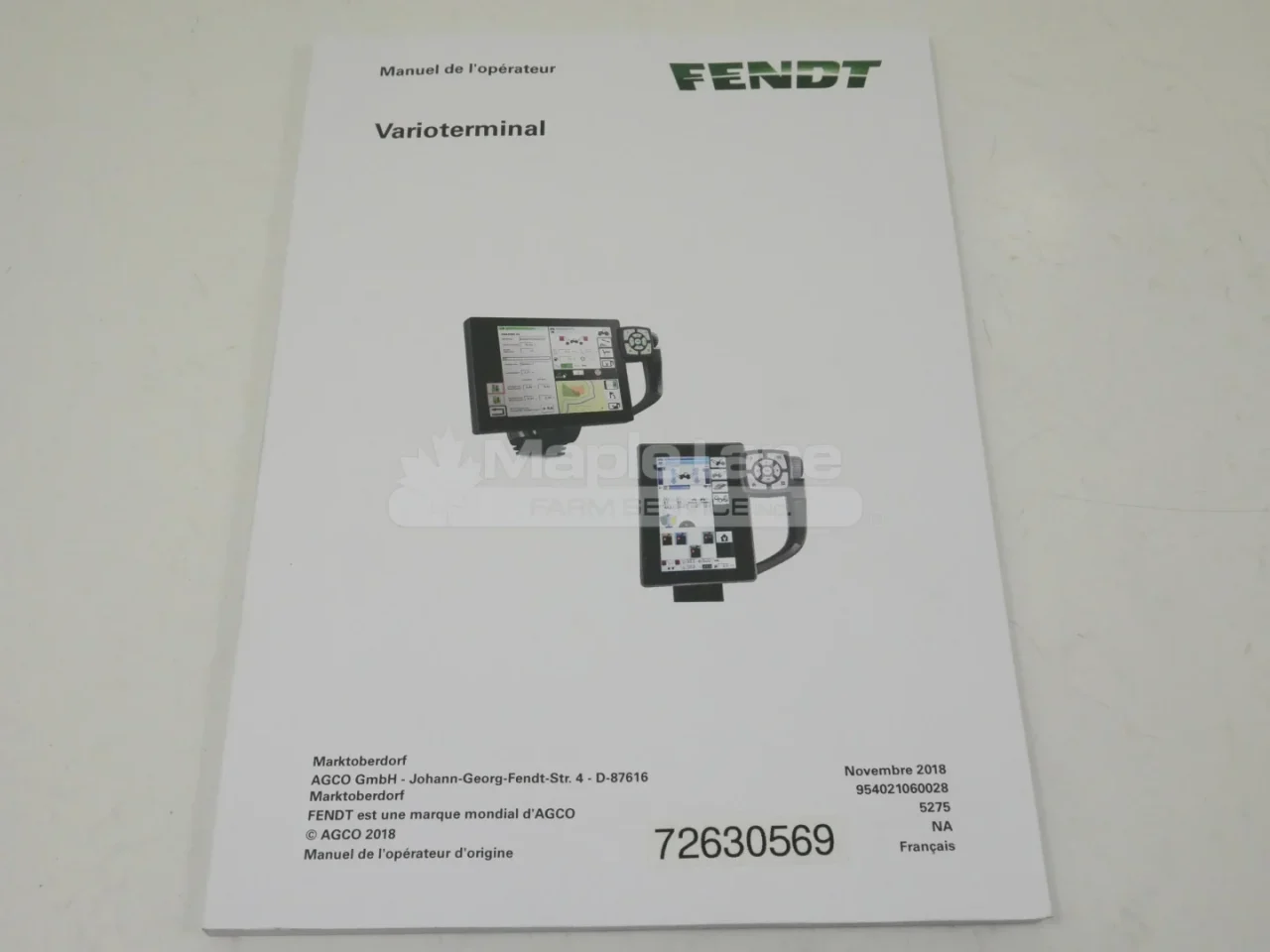 72637894 Varioterminal Manual - FR